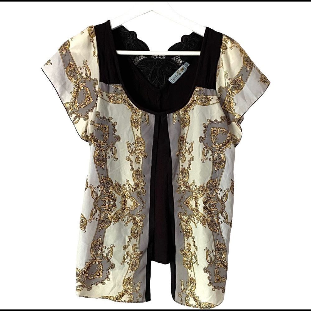 Unity world wear Split front layered lace back